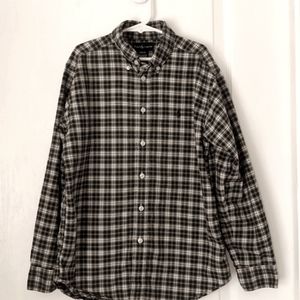 Ralph Lauren Blue/Green Plaid Button down Shirt. Size medium 12-14
